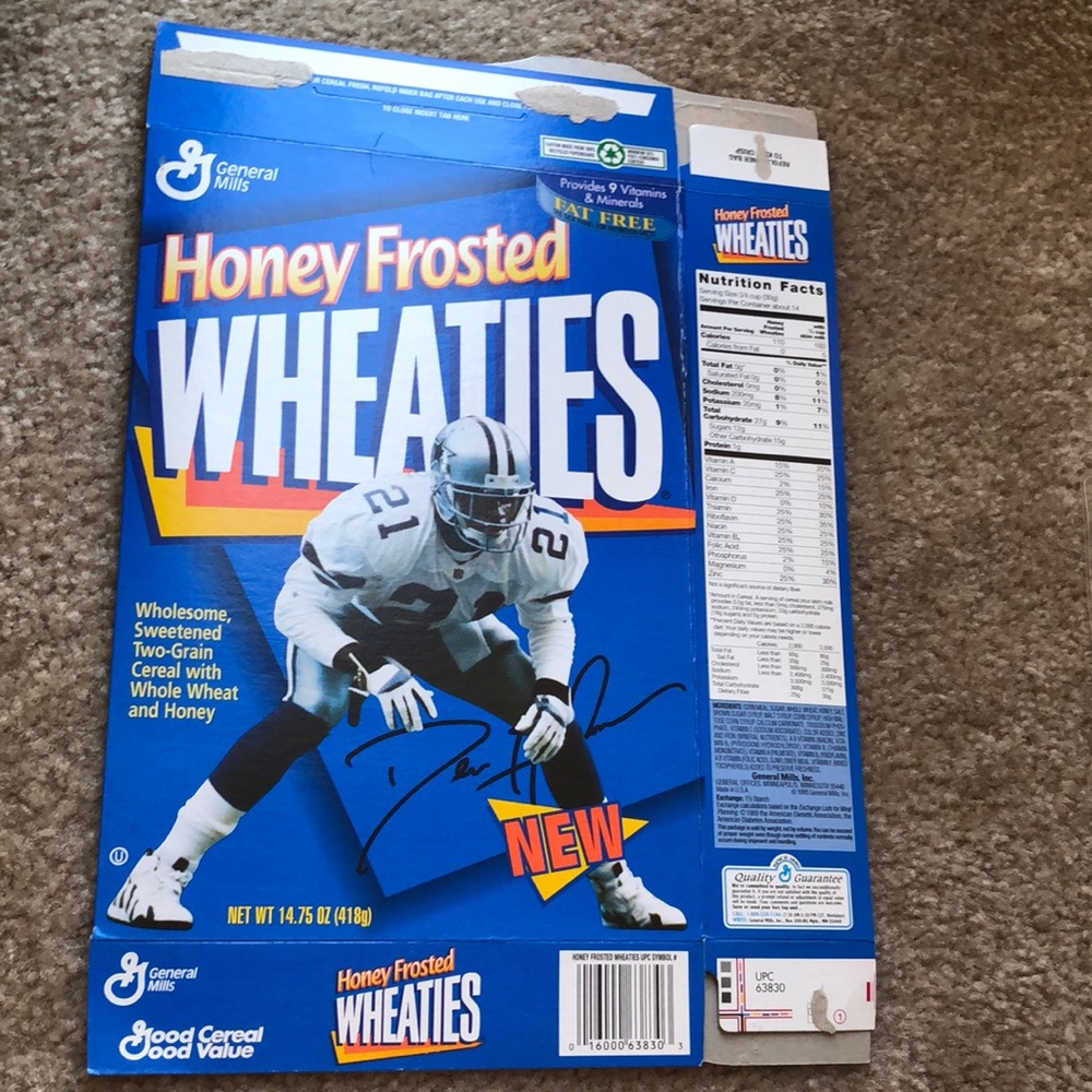 Dallas Cowboys' Deion Sanders 1997 Frosted Wheaties